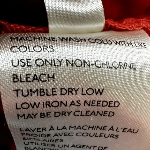 Anthropologie Maeve Jessie Smocked Swing Blouse Puff Sleeve 100% Cotton Coral S - Picture 4 of 6